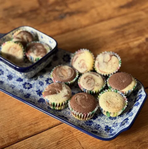 Gemarmerde Cupcake detail