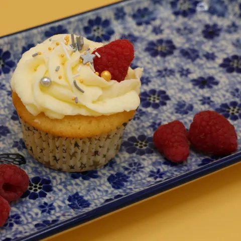 Prosecco Cupcake met frambozen