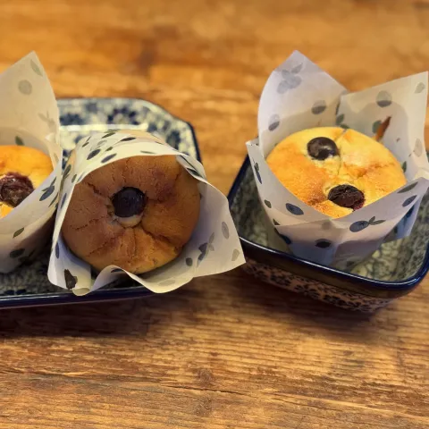 Blauwe bessen Muffin